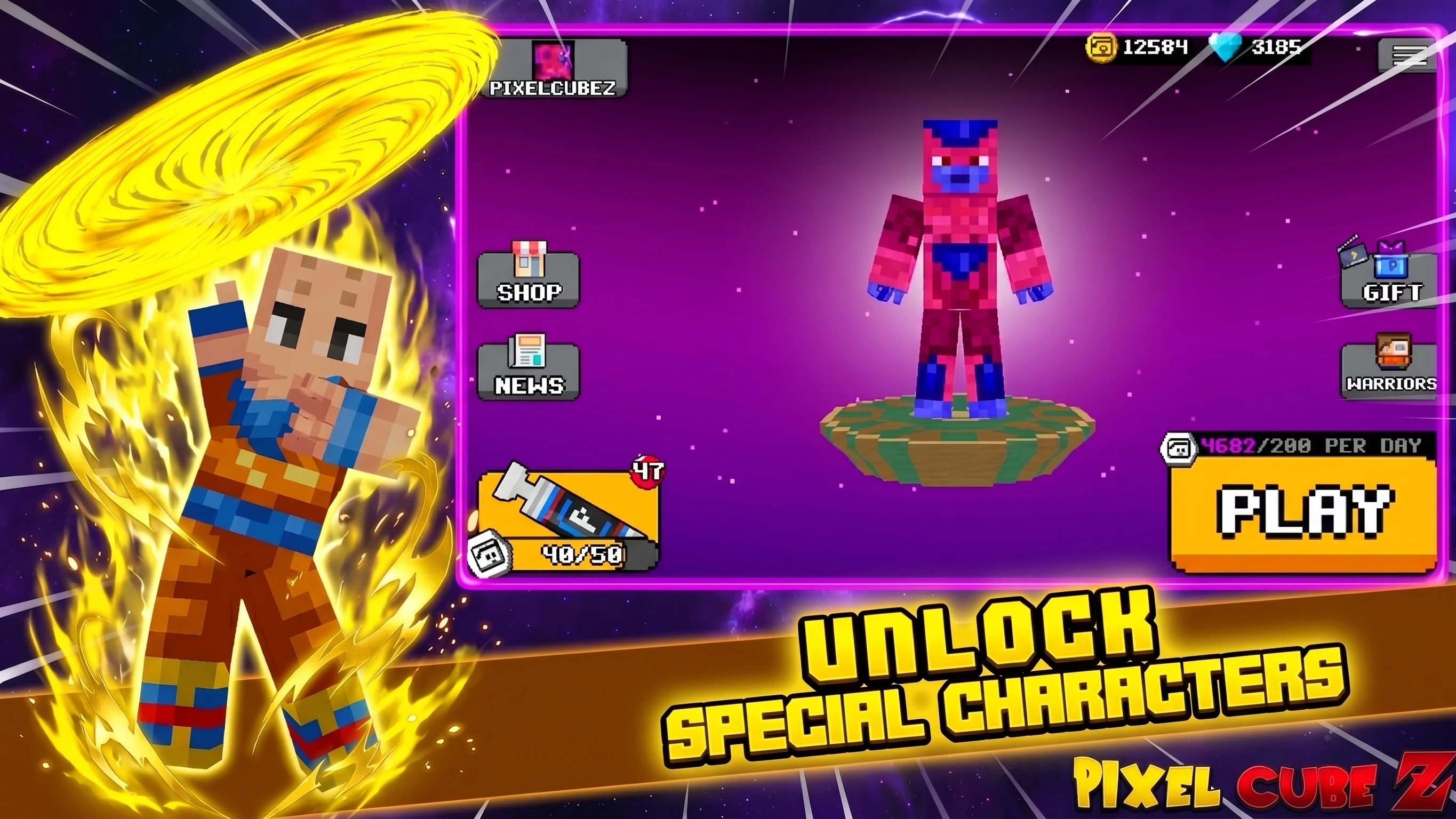 Pixel Cube Z Super Warriors screenshot